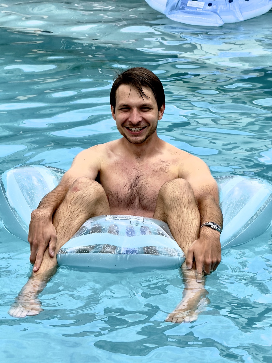 Luc, founder and Master Hog Technician of HogJob, in a rare moment of repose